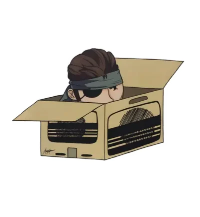 Metal-Gear-Solid-Snake-in-a-Box-Sticker