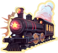 aesthetic-steam-train-sticker