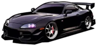 black-toyota-supra-supercar-sticker