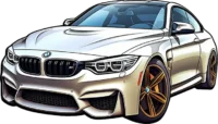 white-bmw-m4-car-sticker
