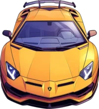 yellow-lambo-supercar-top-view-sticker